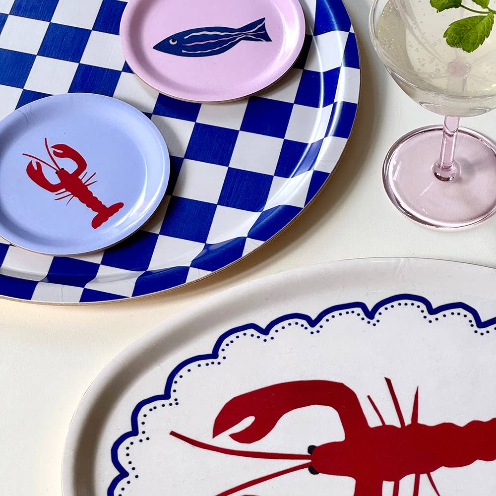 Plateau de service ovale homard - 31 x 22 cm