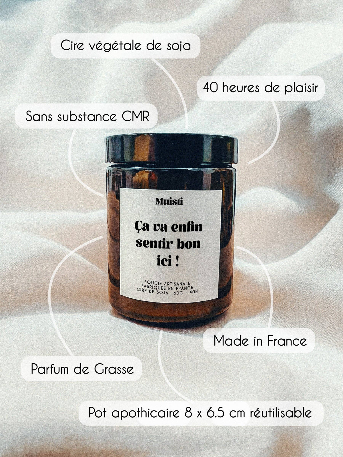 Bougie Parfumée - Ca va enfin sentir bon ici !: Fleur d'oranger
