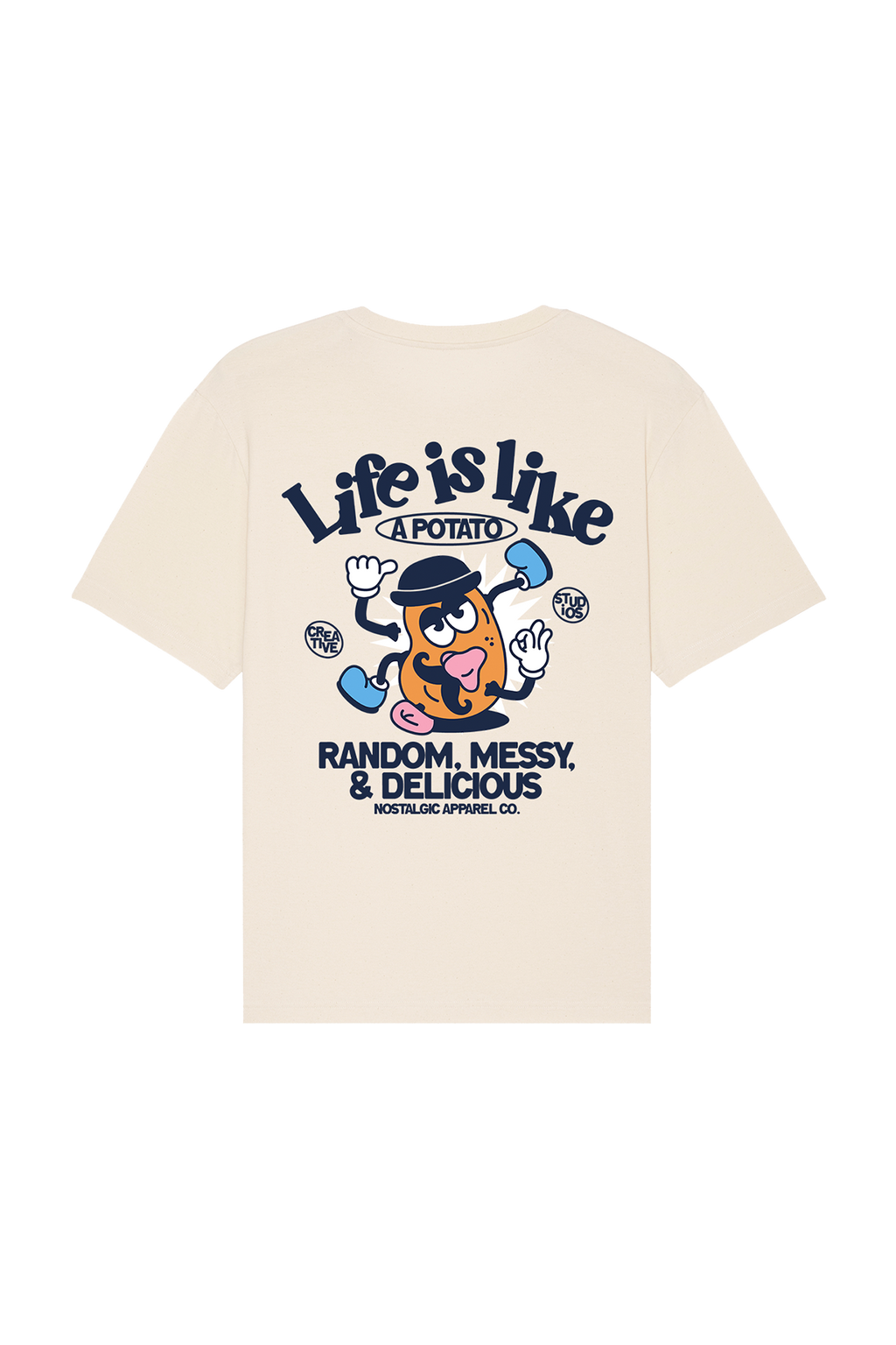 T-shirt naturel unisexe « Life is like a potato »: 2XL / Oversize