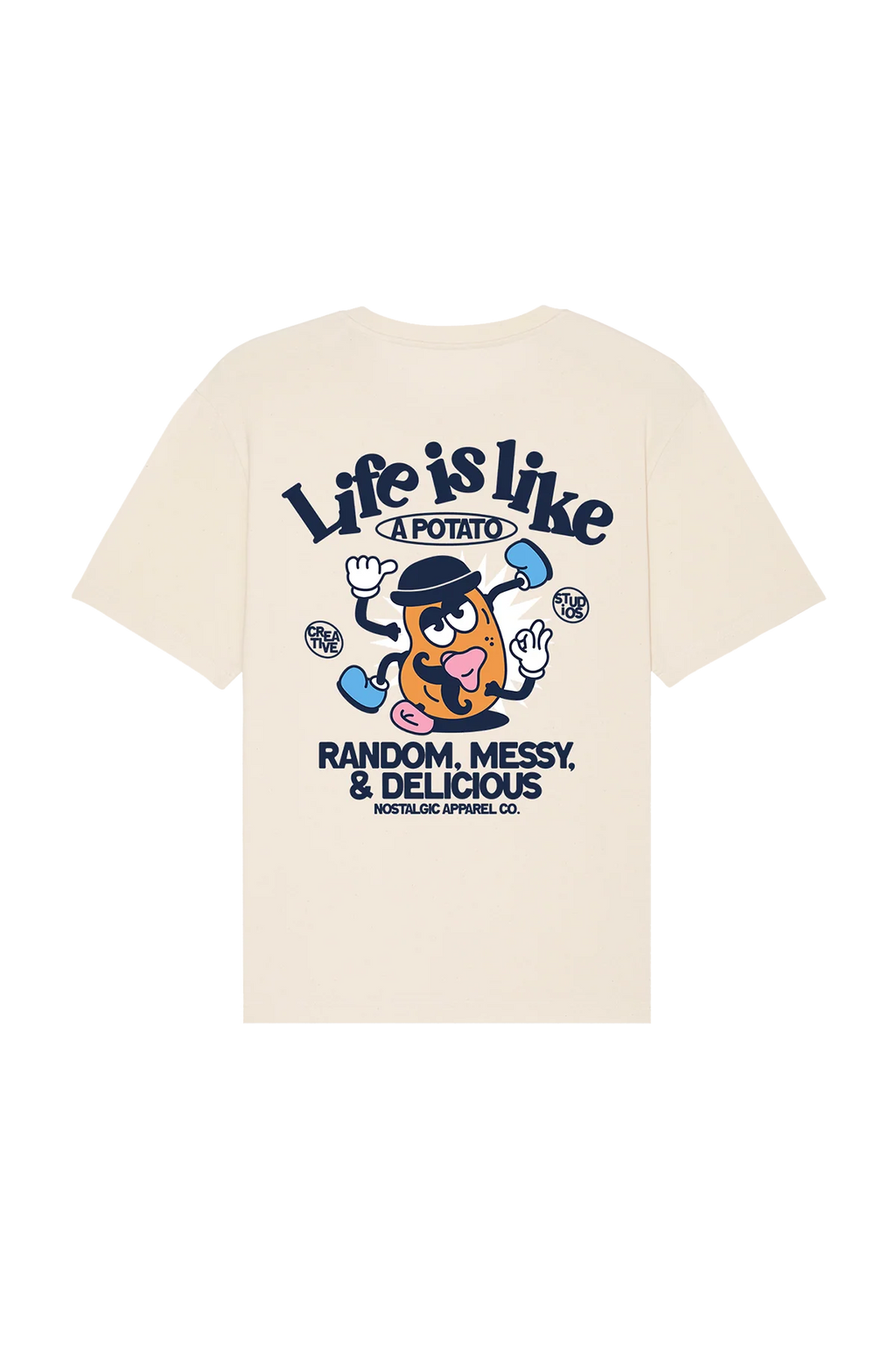T-shirt unisexe naturel « Life is like a potato » | XL / Oversize