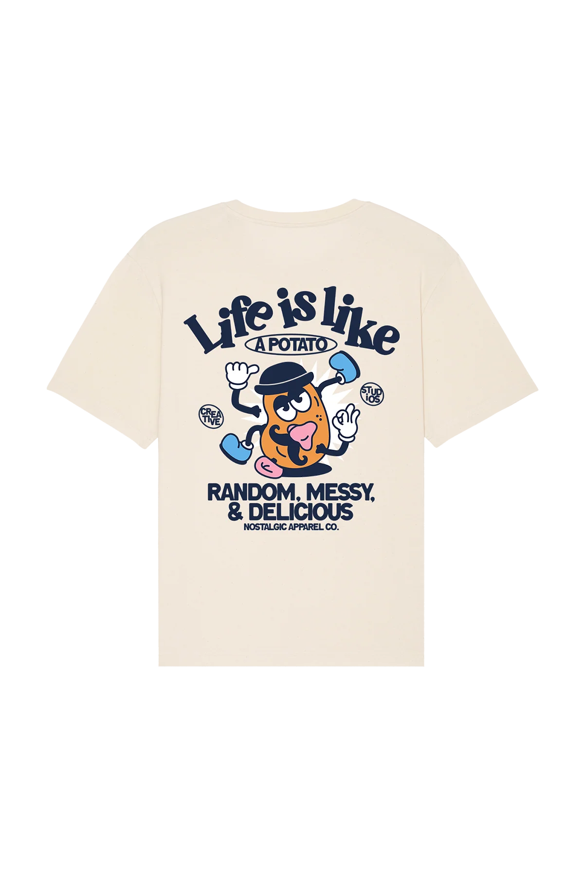 T-shirt unisexe naturel « Life is like a potato » | XL / Oversize