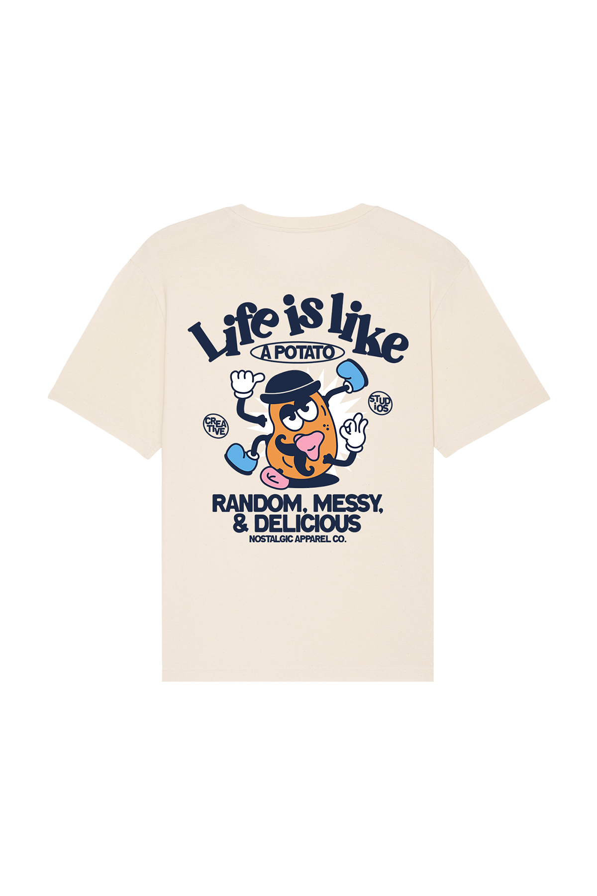 T-shirt naturel unisexe « Life is like a potato »: XL / Oversize