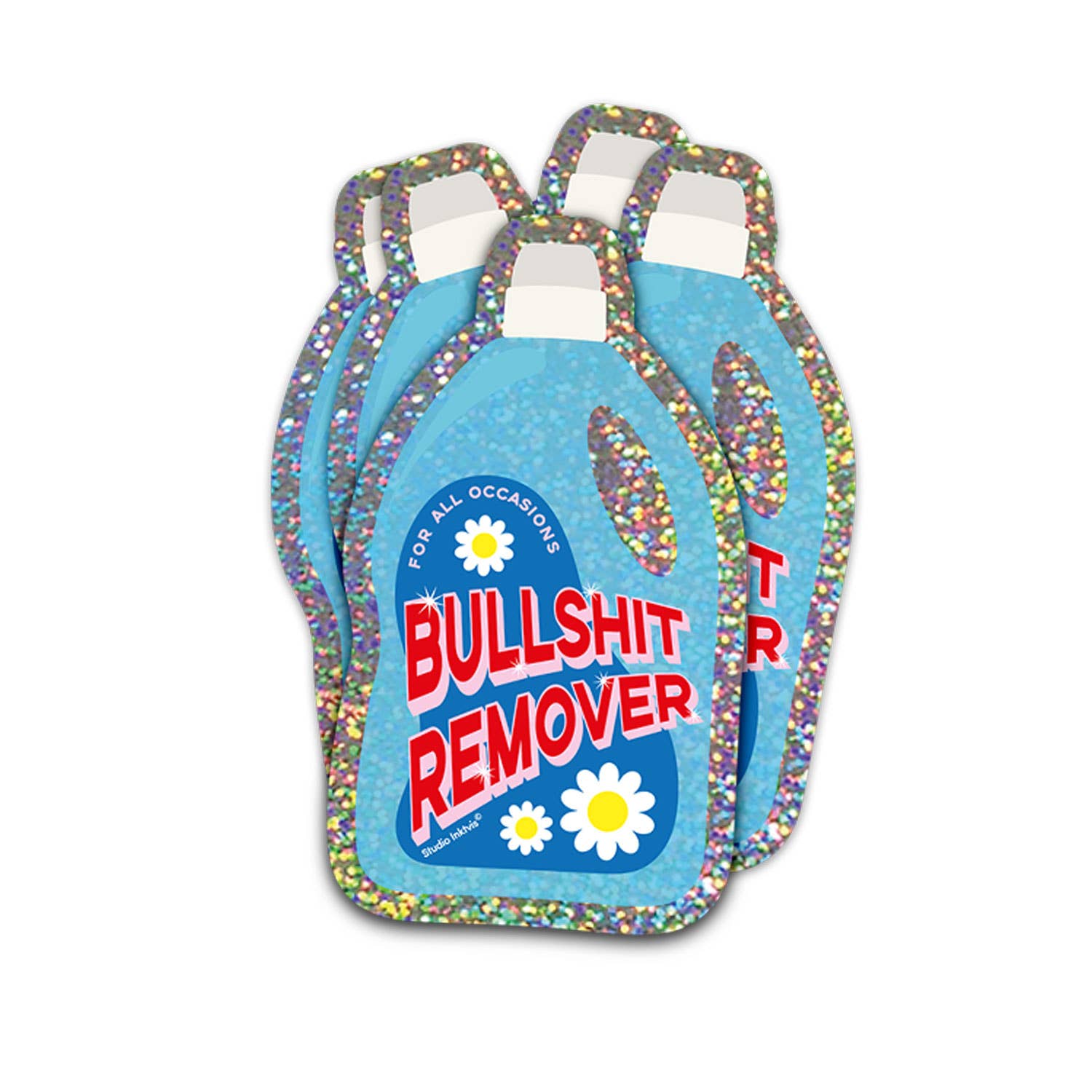 Autocollant scintillant Bullshit Remover détergent