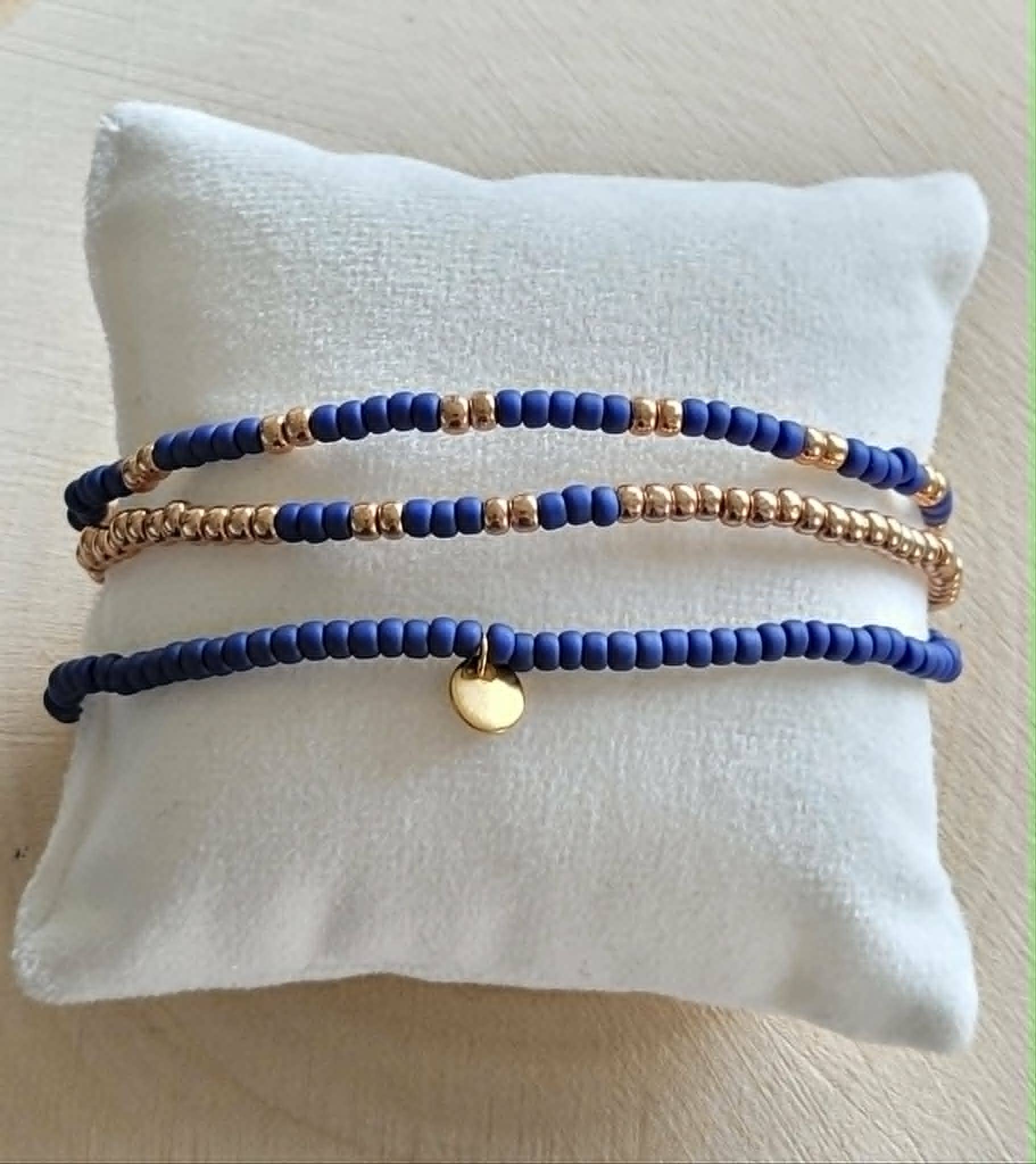 Ensemble de bracelets Miyuki cobalt mat