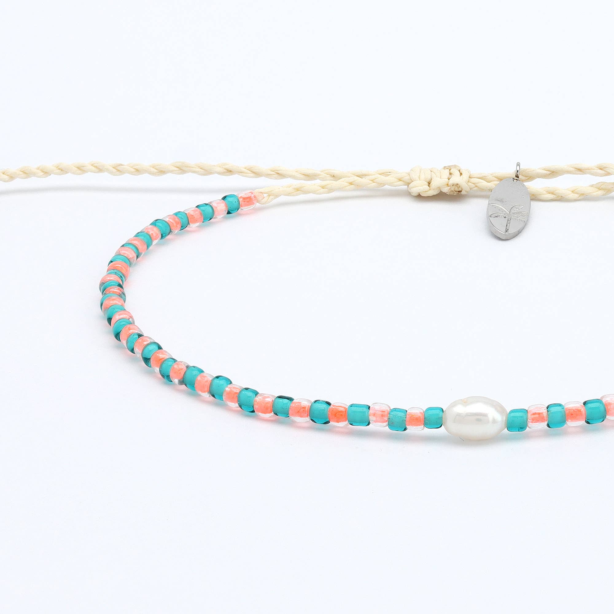 Mutiara Bracelet délicat à perles, Bracelet de surf réglable: Turquoise