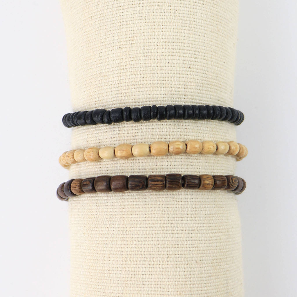 Ensemble de bracelets Maldo Beach, bracelet en bois réglable