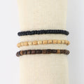 Ensemble de bracelets Maldo Beach, bracelet en bois réglable