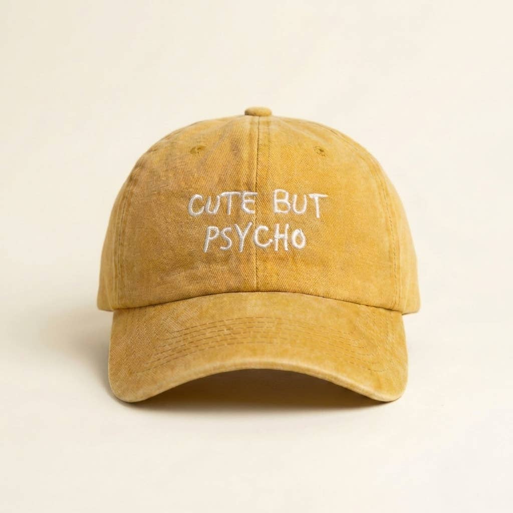 Casquette rose brodée « Mignonne mais psychopathe »: Green