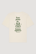 T-shirt naturel unisexe "Easy Peasy" : S / Oversize