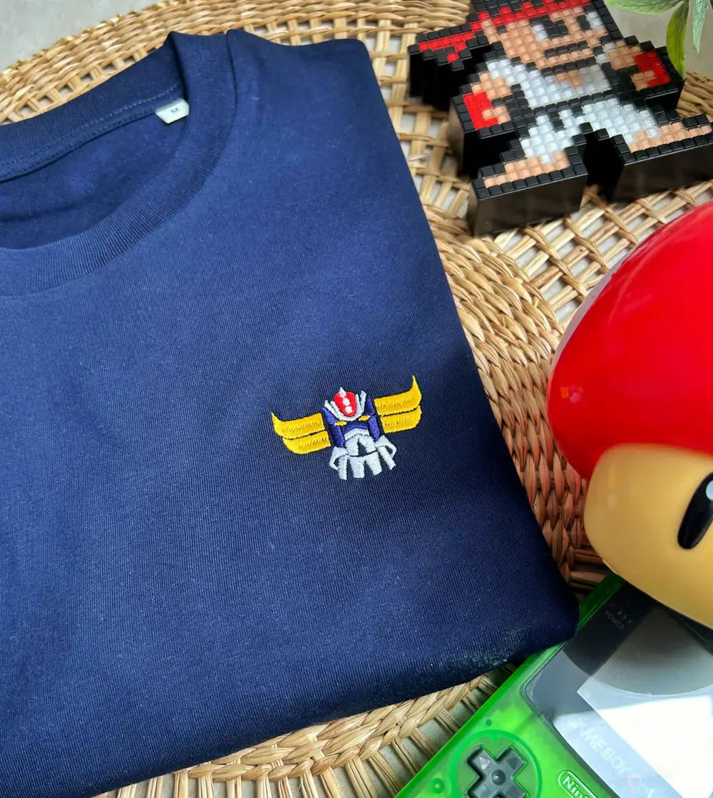 T-shirt brodé - Goldorak: Bleu / S