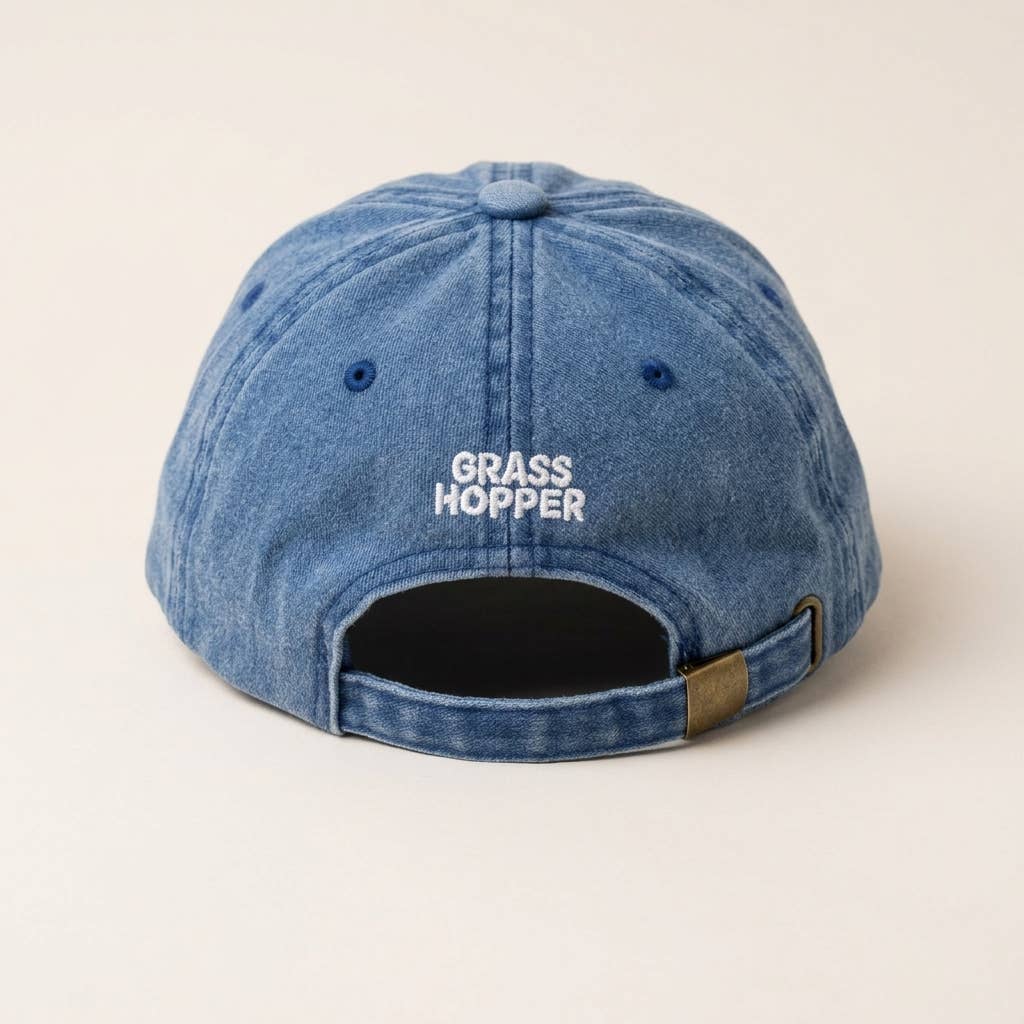 Casquette bleue brodée Matcha Club