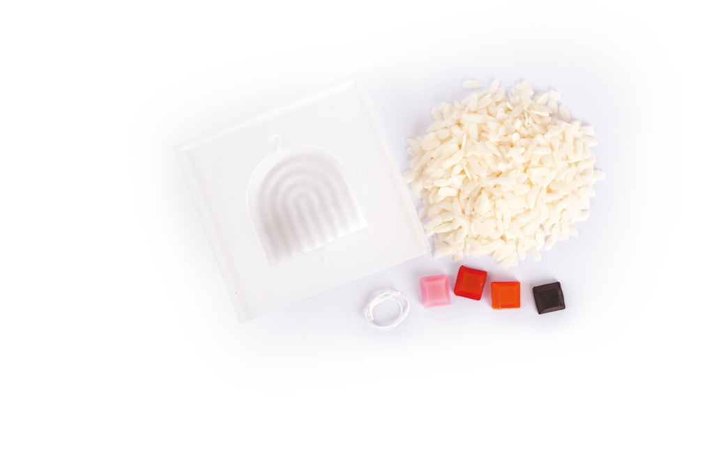 KIT DIY BOUGIE TERRAZZO ARC EN CIEL