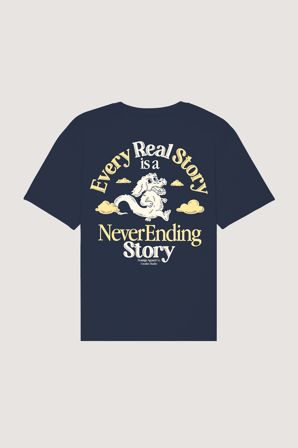 T-shirt unisexe Neverending en bleu foncé: XL / Oversize