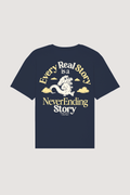 T-shirt unisexe Neverending en bleu foncé: XL / Oversize
