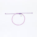 Bracelet perlé en verre dépoli Wailele. Bracelet empilable: Violet