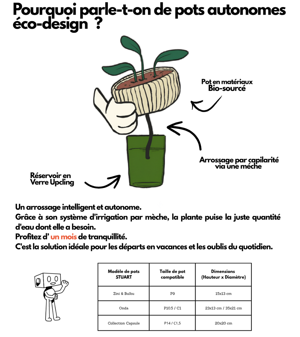 Pot de fleur autonome - Mme Terracota