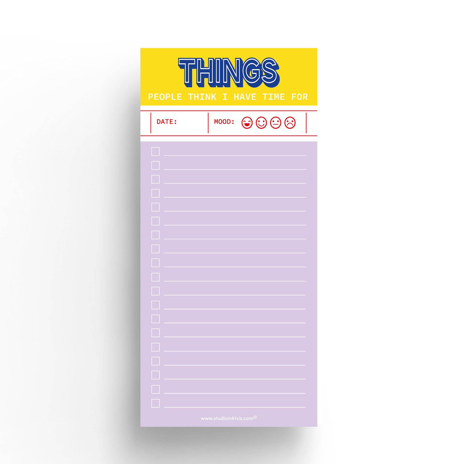 Bloc-notes « Things People Think I Have Time For » - liste de tâches