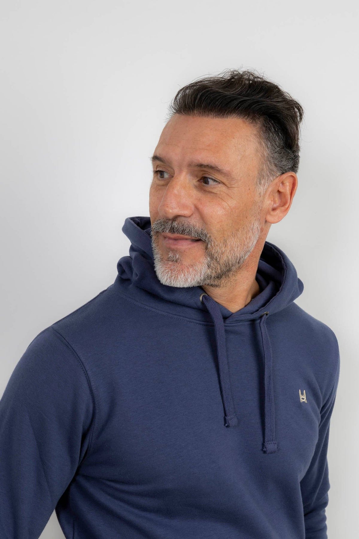 Sweat à Capuche Basique Marine: S
