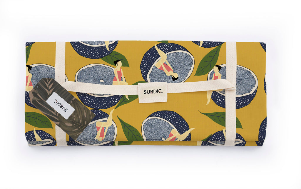 Nappe de pique-nique 170x140 envers imperméable Citron