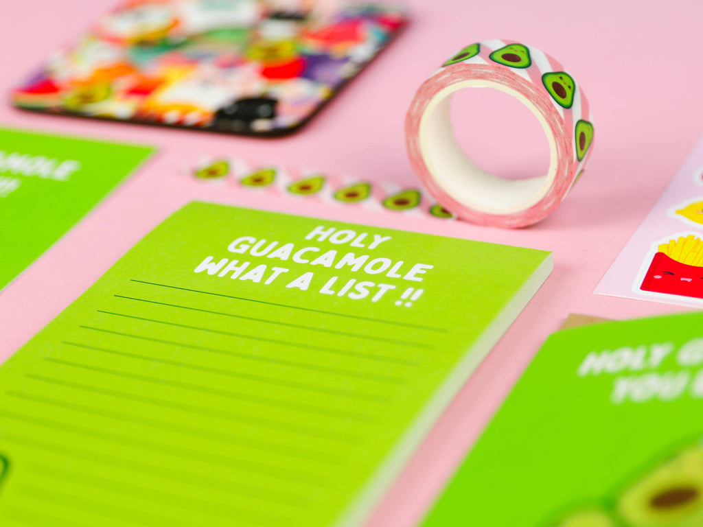 Bloc-notes liste de tâches « Avocado Holy Guacamole what a list! »