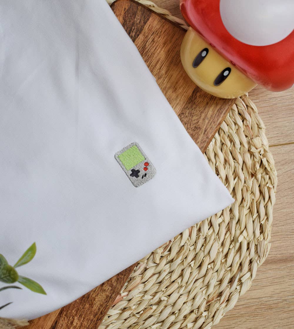 T-shirt Brodé - Game Boy: Blanc / L