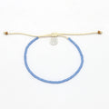 Bracelet perlé en verre dépoli Ka'anapali, bracelet de cheville Surf: Bleu