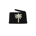 Petite pochette perlée palmier: Black