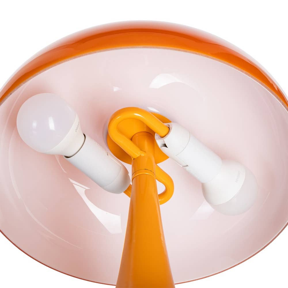 Lampe de table Ben en métal et verre (orange)