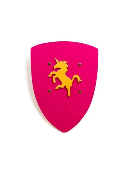 Bouclier Kamelot rose petit modèle avec licorne - ST537