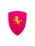 Bouclier Kamelot rose petit modèle avec licorne - ST537