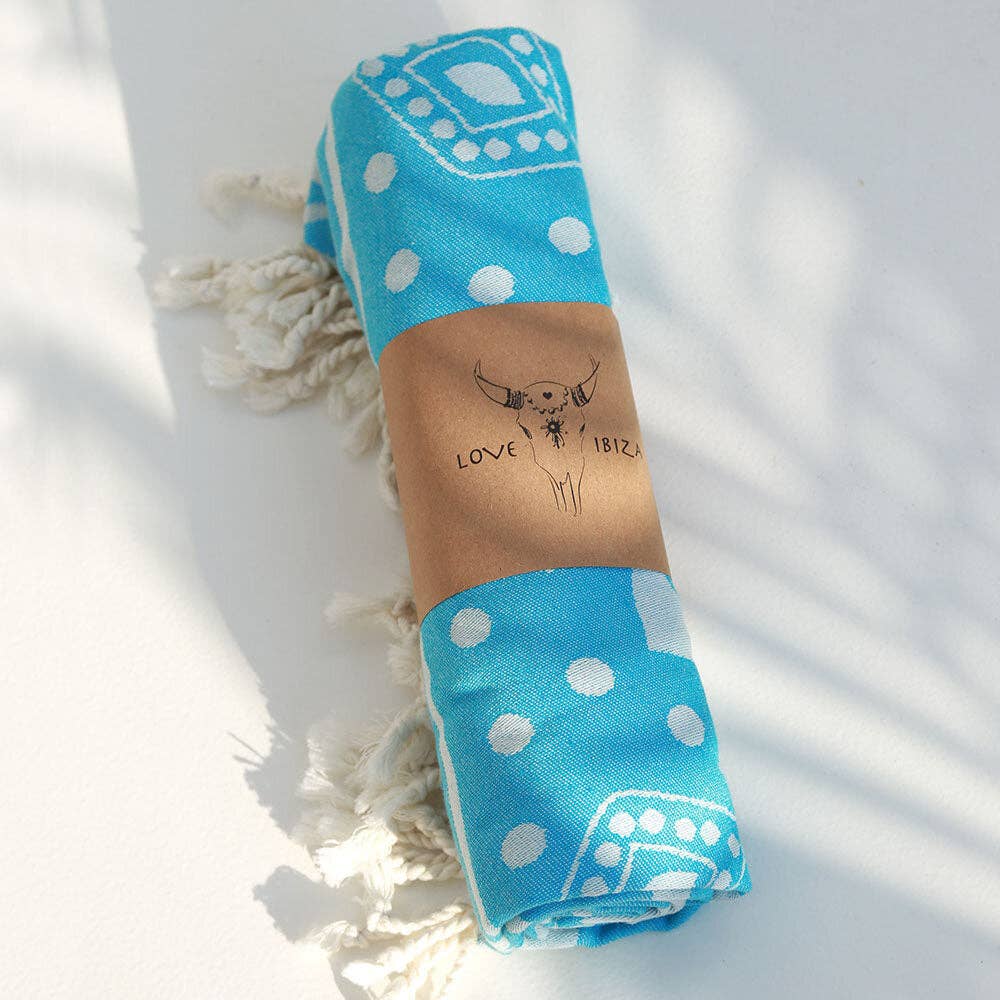Serviette Hamam bleue