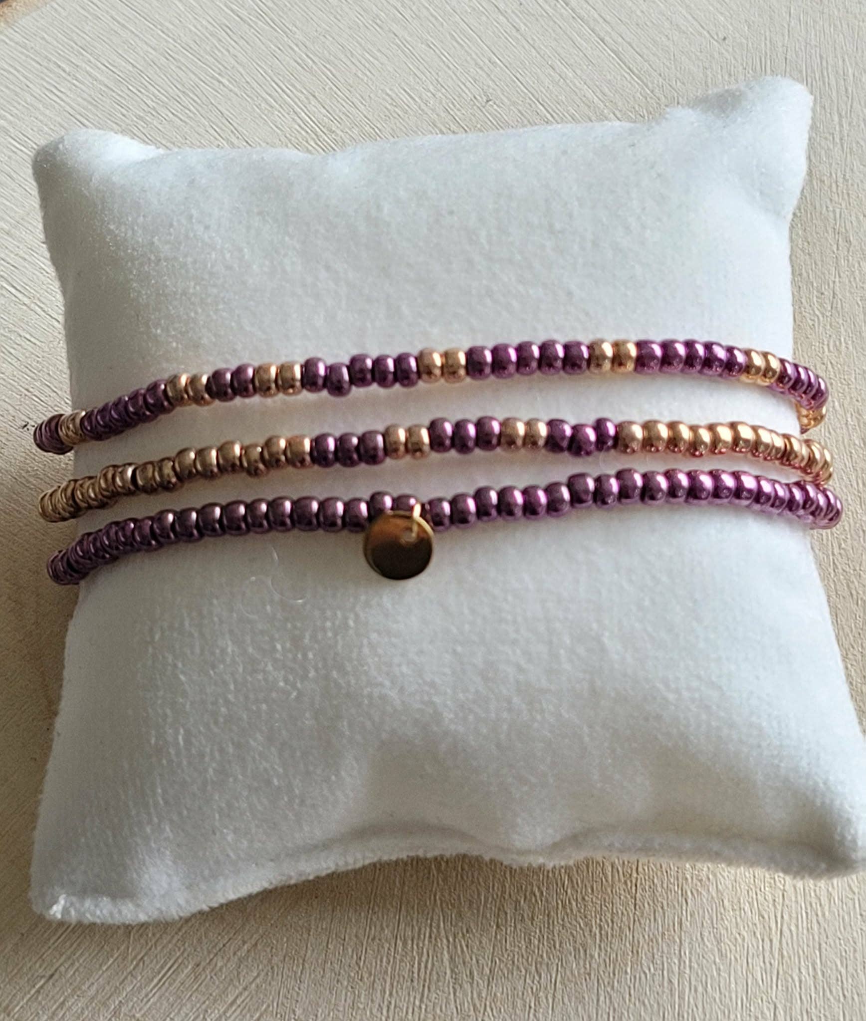 Set de bracelets Miyuki aubergine