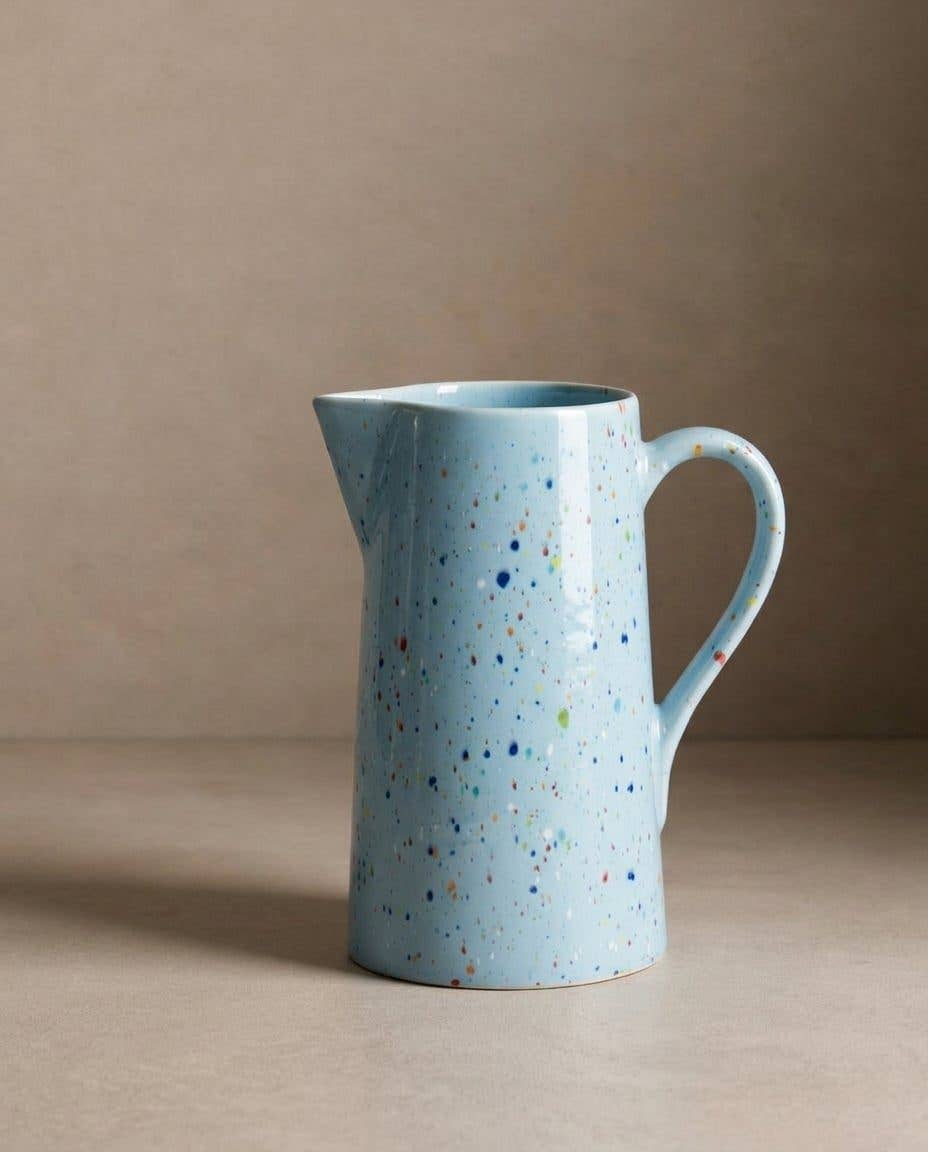 Pichet en grès 1,5 L bleu doux de la collection Party