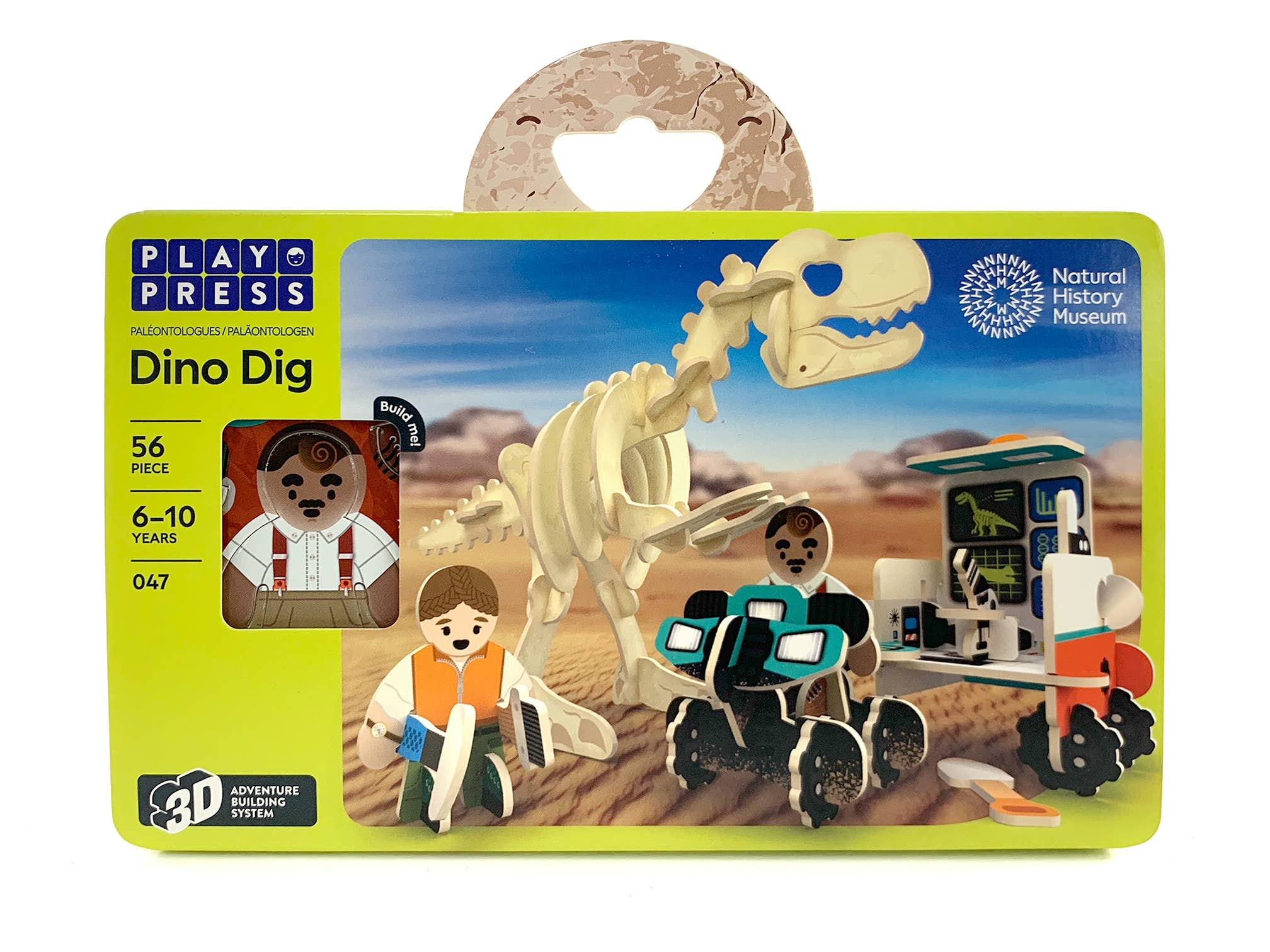 Coffret d'exploration Dino Dig avec dinosaure fossile et labo mobile