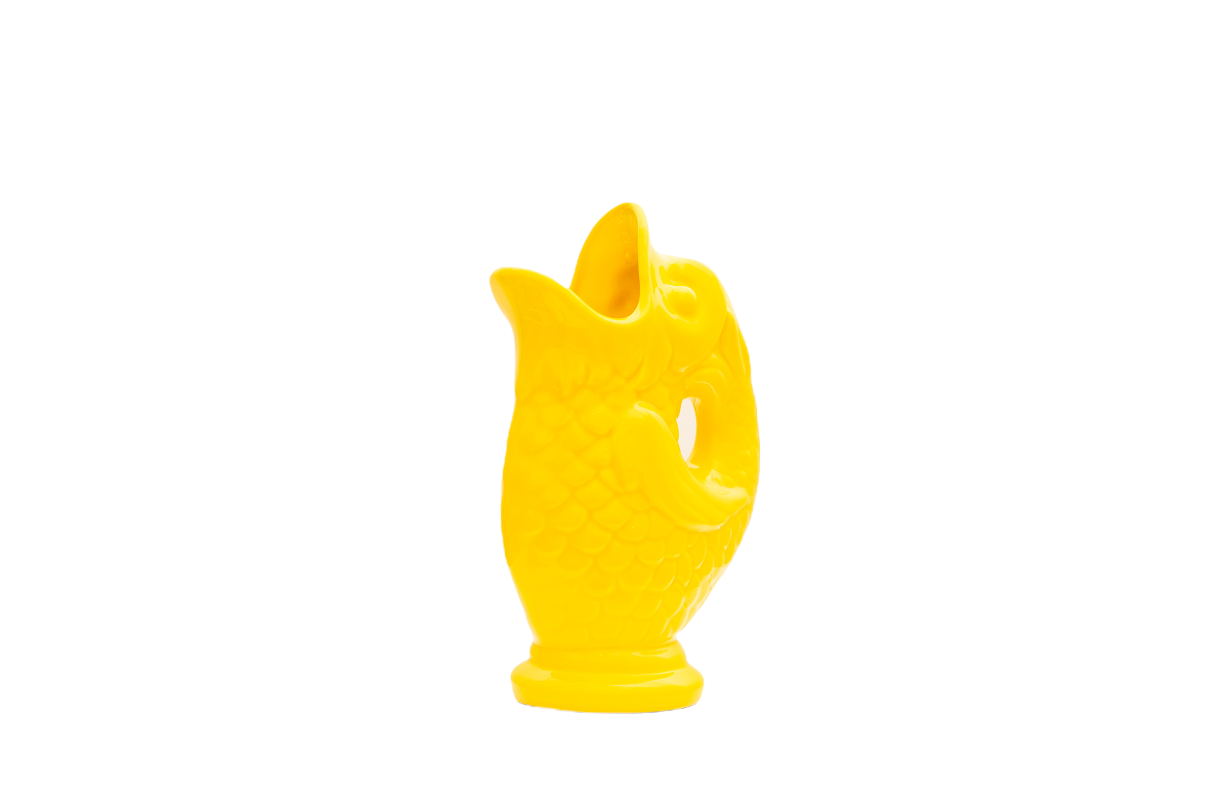 Poisson en céramique jaune