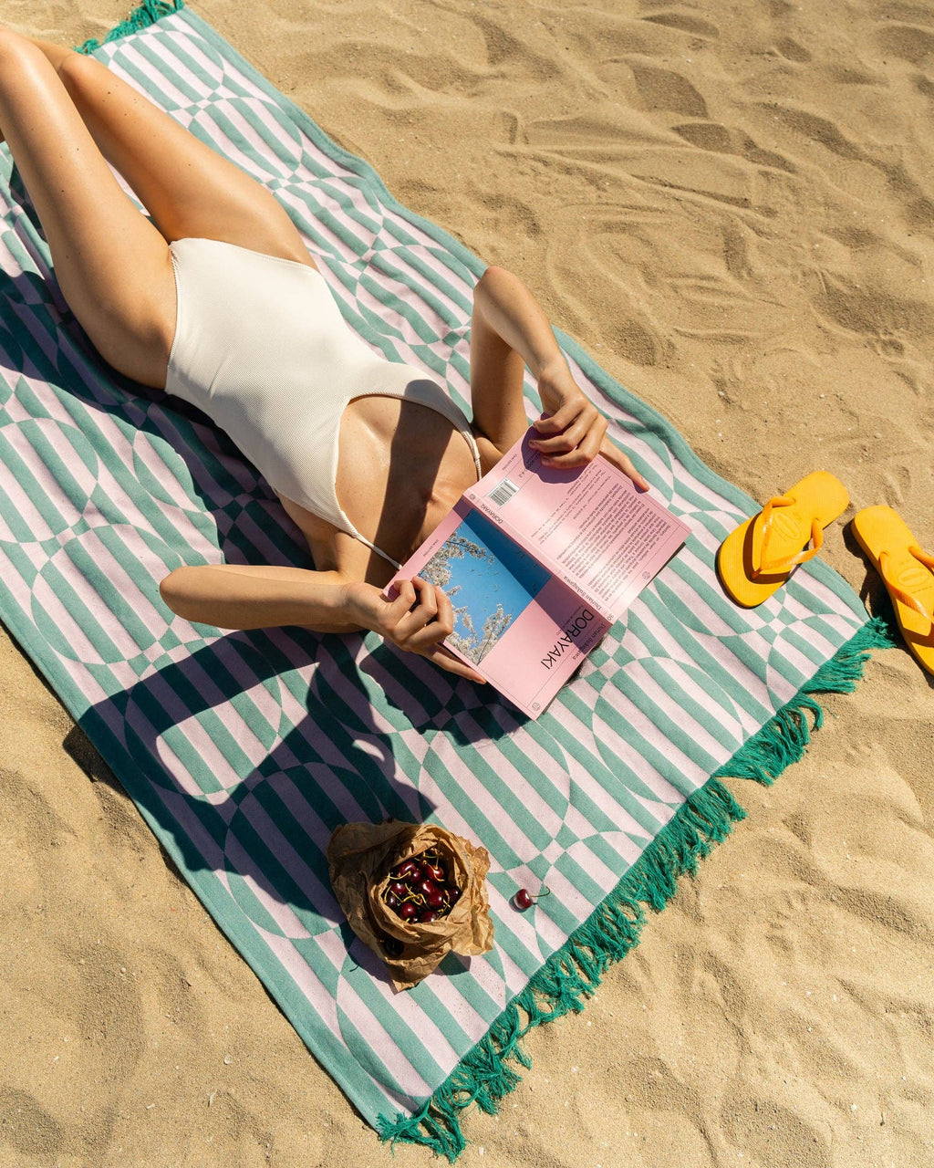 Serviette de plage - Granité à la pastèque