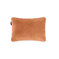 Coussin 50x35 réversible en velours côtelé orange et bleu
