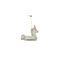Suspension de Noël - Licorne - Blanc - Verre - 8x9,5x9cm