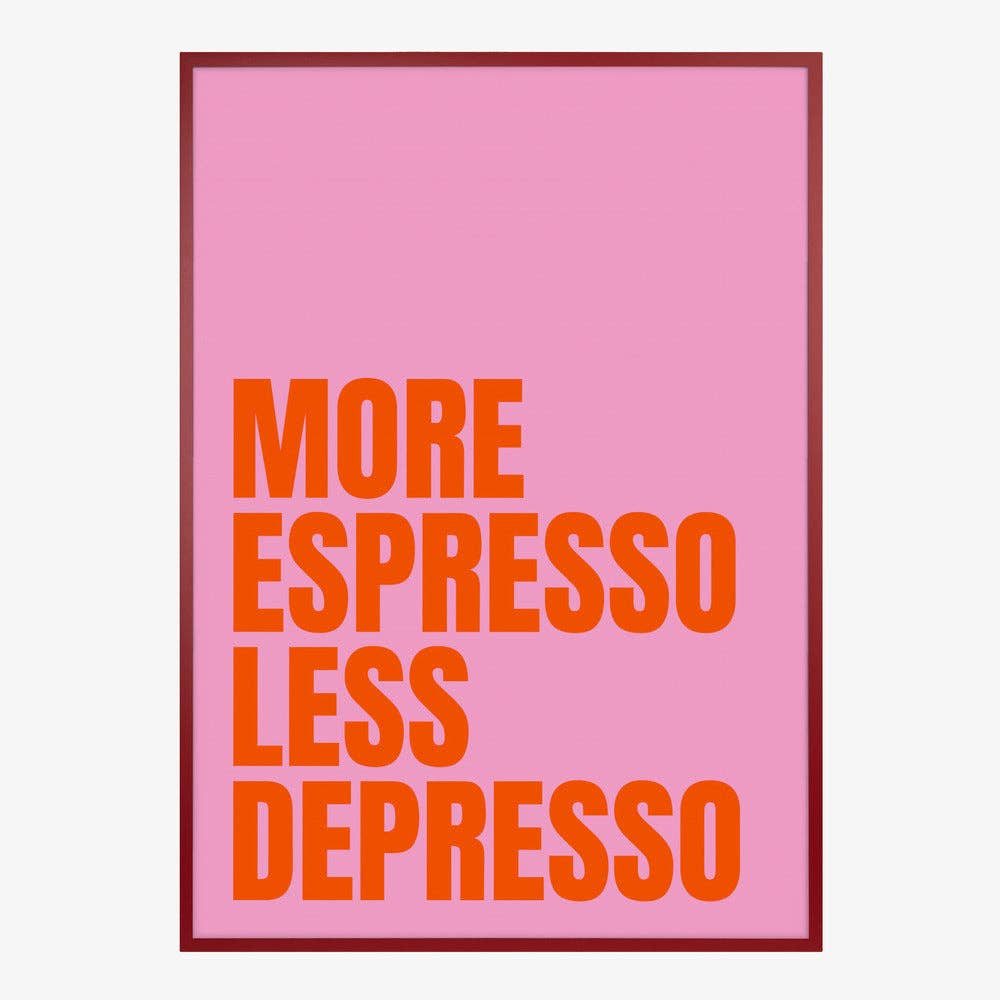 Plus d'espresso — Impression d'art café — Pop graphique: Pas de cadre / 30x40 cm