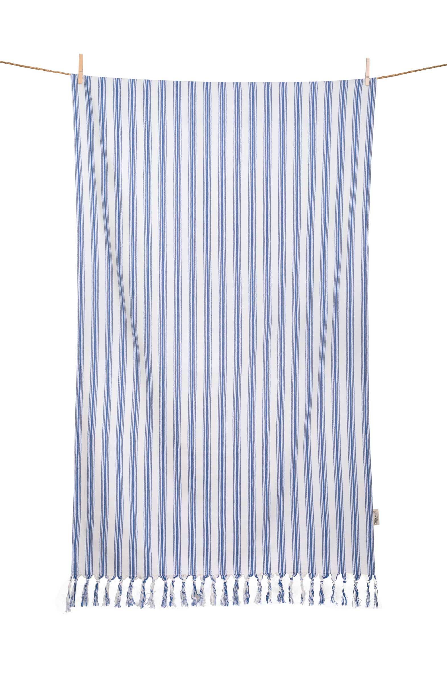 Serviette de plage Amorgos bleu jean