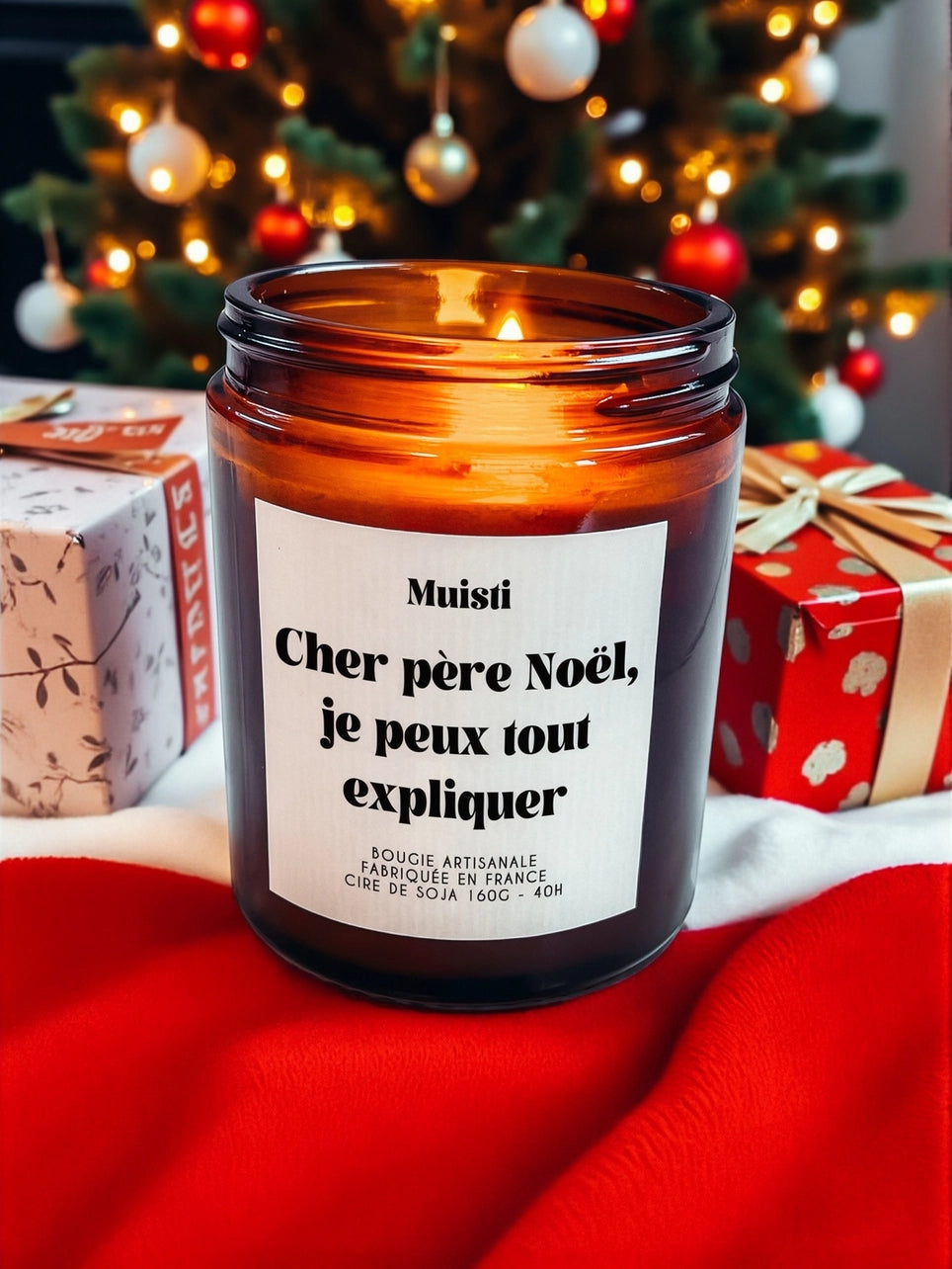 Bougie Parfumée - Cher Père Noël, je peux tout expliquer (musc blanc)
