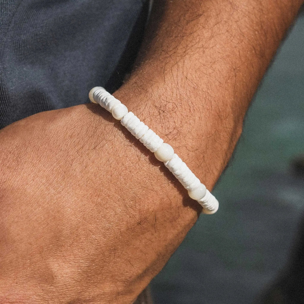 Bracelet perlé Madasari Beach, bracelet de surf ajustable