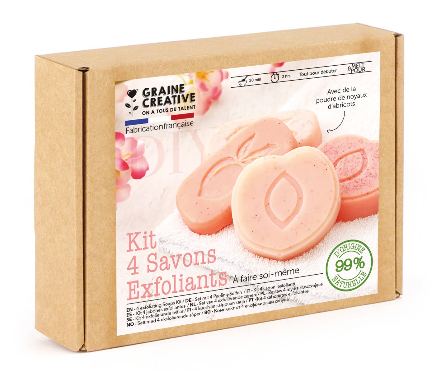KIT DIY 4 SAVONS EXFOLIANTS ABRICOT