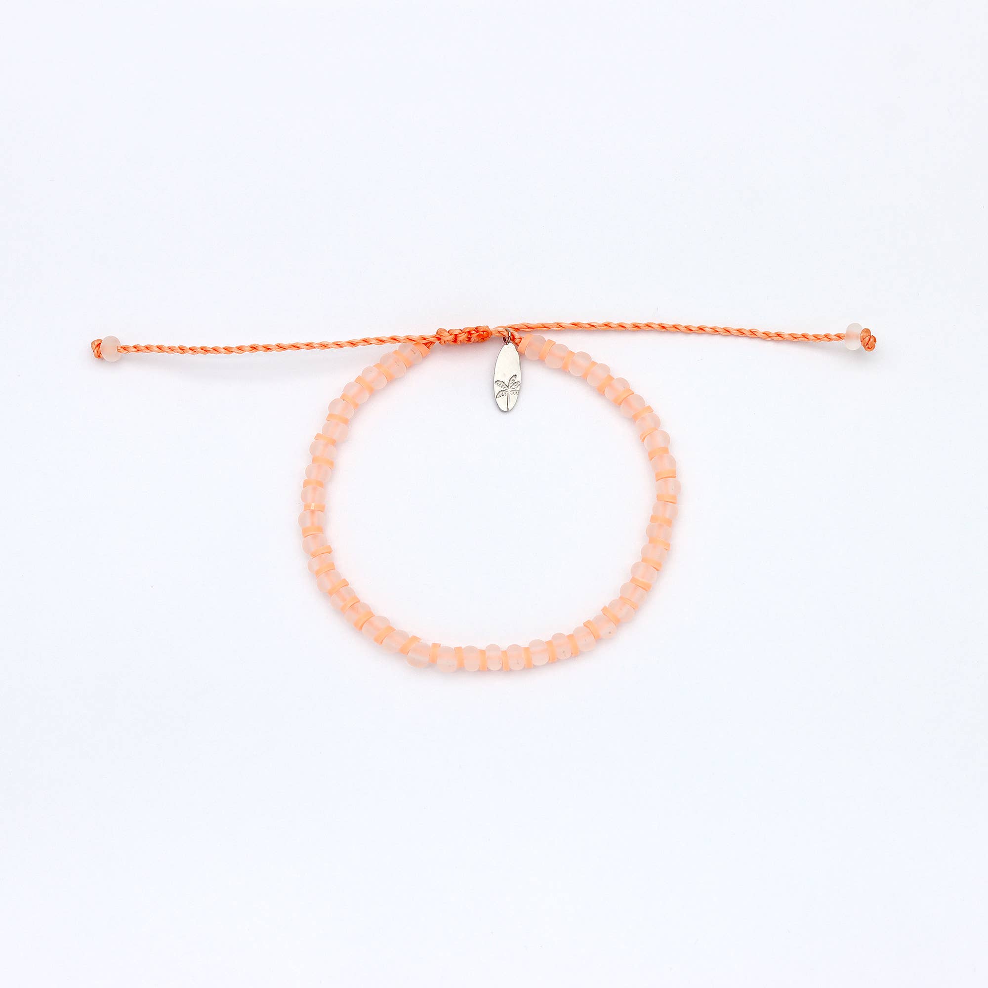 Bracelet Marley en perles de verre, bracelet Surf coloré: Blanc