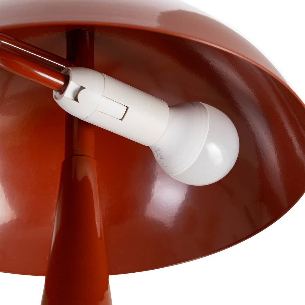 Lampe de table en métal vintage Palmer 28 cm (rouge)