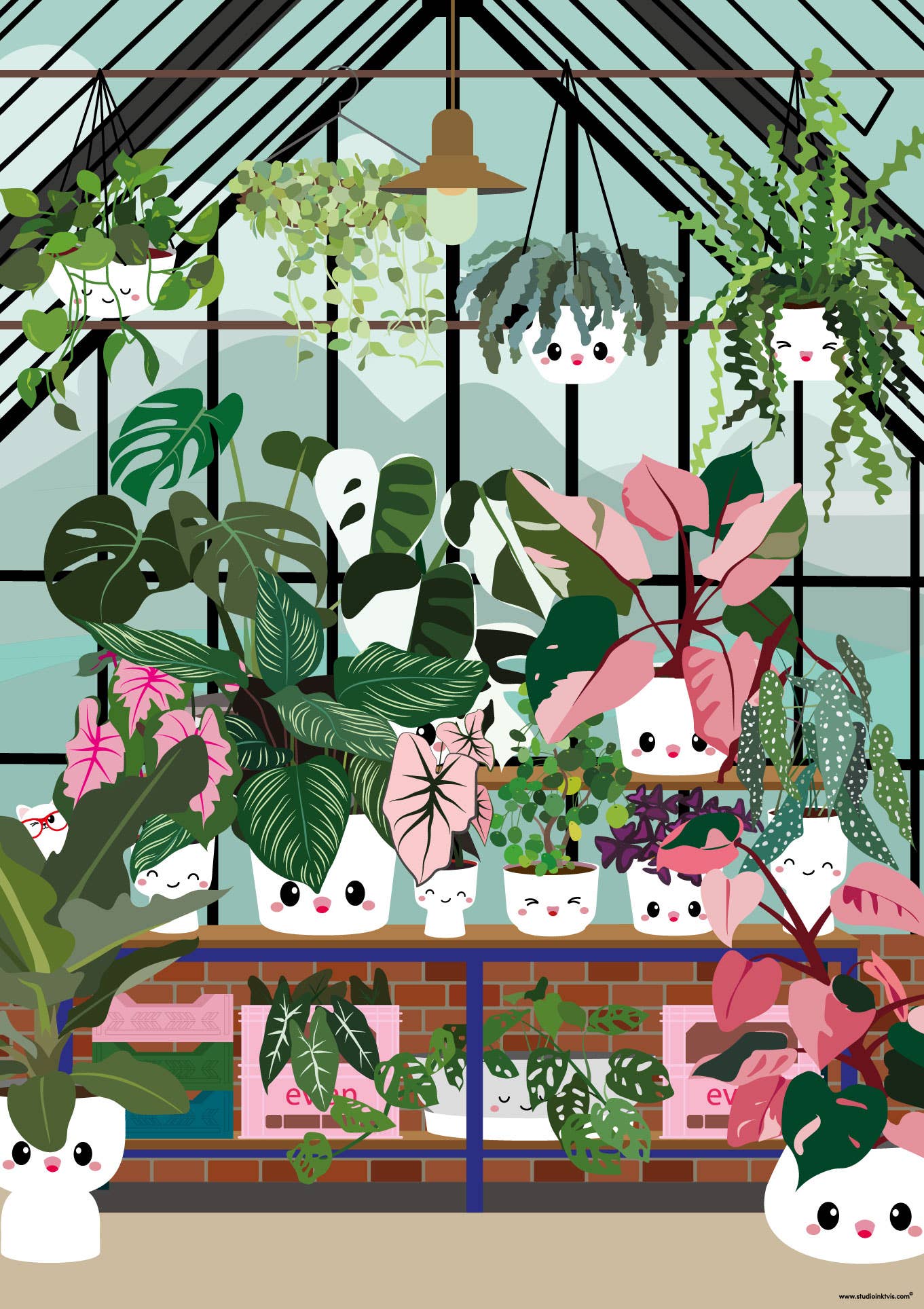 Puzzle 1000 pièces Serre avec plantes - fabricé en UE