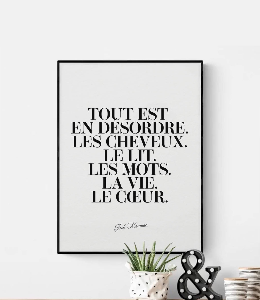 Affiche | Tout Est En Désordre. | Poster Graphique: L - 30x40cm