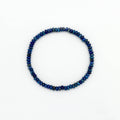 Bracelet élastiqué Pohaku en pierres précieuses: Lapis Lazuli