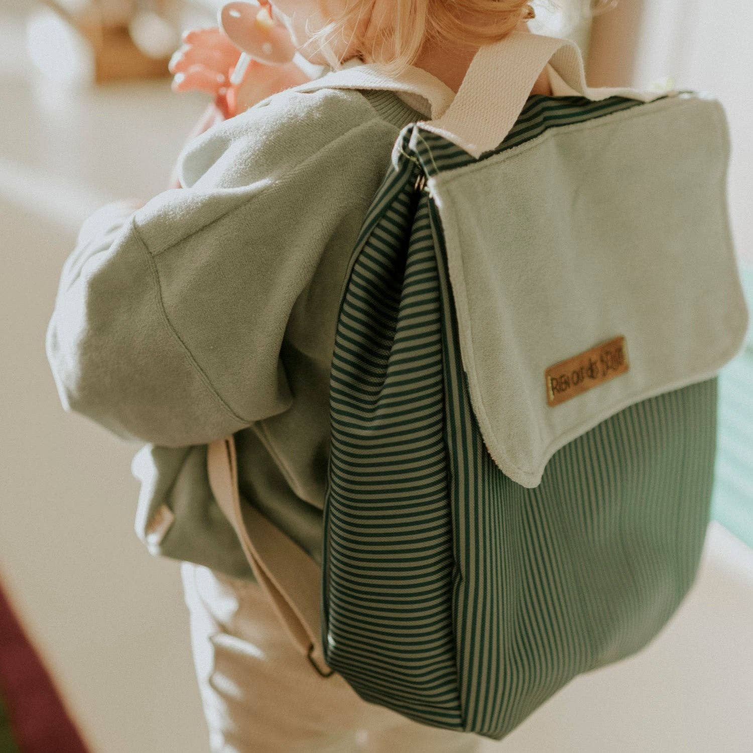 Sac à dos école vert - made in France