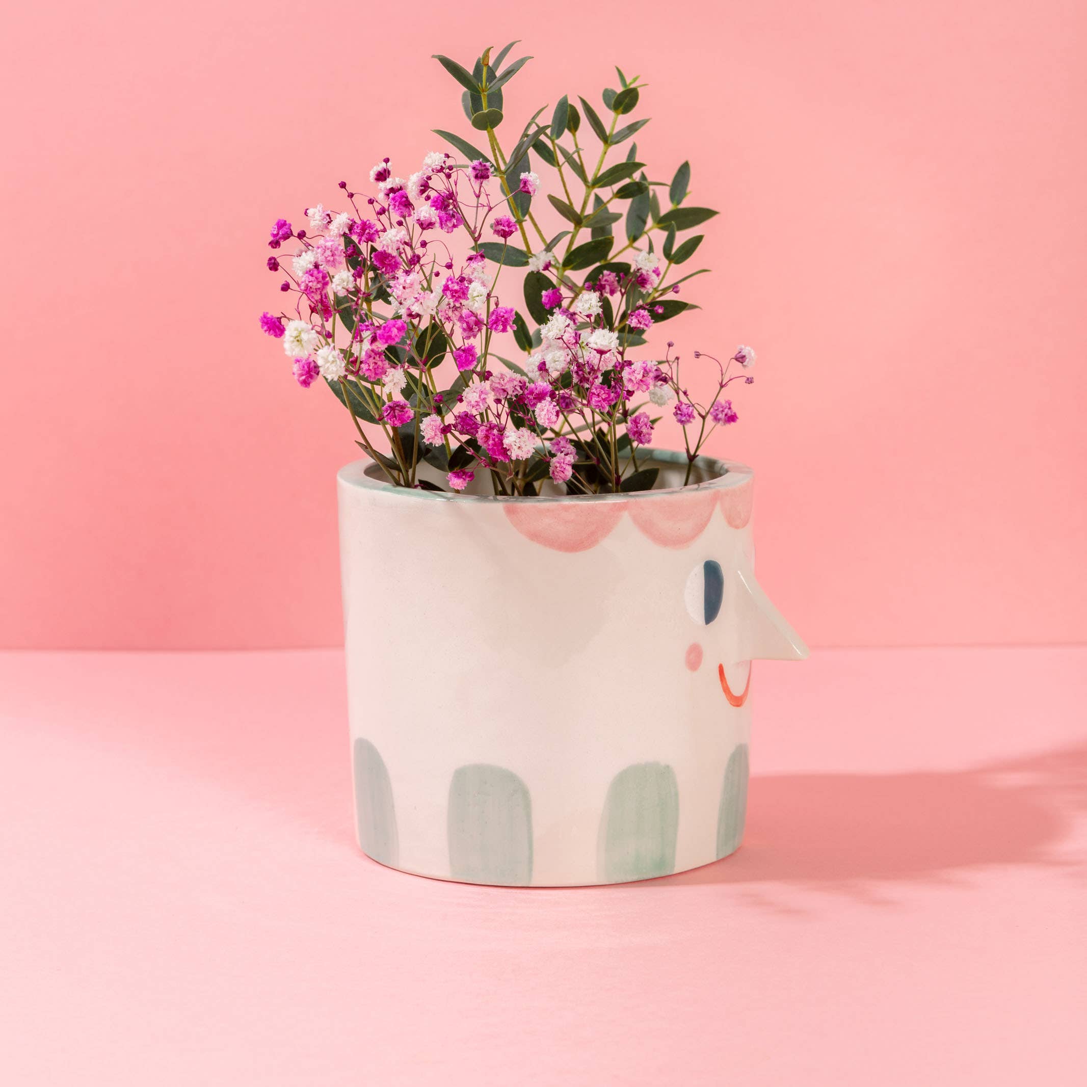 Pot en céramique Visage